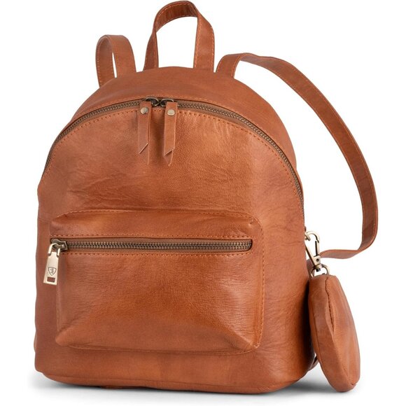 Vintage Leather Kelly Small Backpack - Brown, Water...